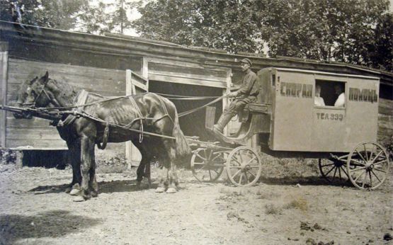 В начале ХХ века к больным приезжали на конной карете скорой помощи (фото взято с сайта carakoom.com)