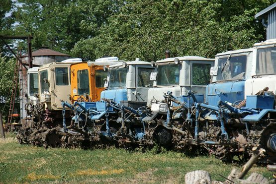 Думаете гусеничные тракторы ушли в прошлое сельского хозяйства? А нет. В КФХ Николая Ивановича Мухина эта раритетная техника, благодаря бережному отношению, еще на ходу