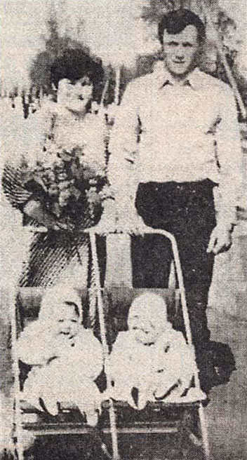 Татьяна и Олег Демченко  с детьми, 1986 год
